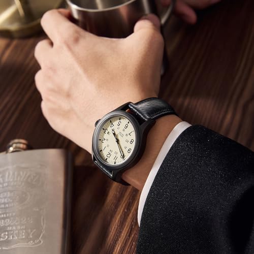 Image of Getalia Italian leather Watch Band Tuscany Natural Vegetable-Tanned Full Grain Genuine Leather,18mm 19mm 20mm 21mm 22mm Quick Release Replacement Watch Straps for Men and Women Thick and Soft