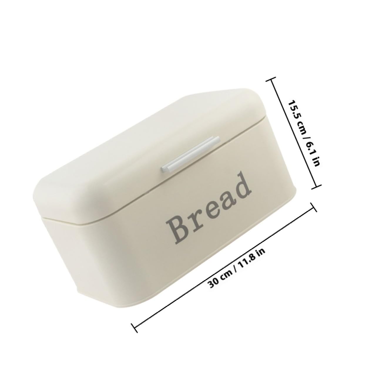 TEHAUX Scatola Porta Pane in Metallo Antiruggine con Coperchio Ribalta Contenitore Ermetico per Conservazione Pane Fresco Bauletto da Cucina per Tavolo Resistente e Pratico per Casa e