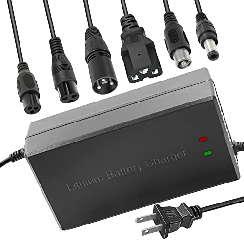 Tnvodejo 84V 5A Li ion Battery Charger Multiple Plugs Battery Charger 20S 72V (Not Applicable to Lead-Acid Batteries)