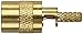 Pomona 72982 Brass Straight Crimp SMB Plug, 75 Ohms, RG179/U and RG187/U Cable Type (Pack of 5)