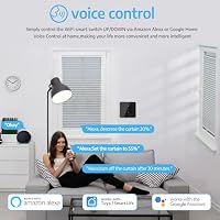 SMARTERCURRY Wlan Rolladenschalter,[7 Gen] Smart Rolladen Zeitschaltuhr Steuerung der Rollläden/Jalousien/Markisen, Jalousien Schalter kompatibel mit Echo Alexa/Google Assistant,2 Stücke | Schwarz – Ansicht 4
