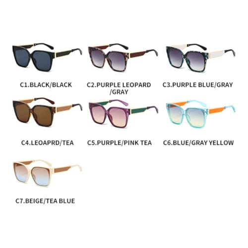 Lunettes de soleil femme patchwork de luxe tendance été