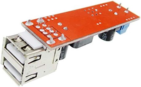 Youmile 5PACK Dual USB Step-Down Power Module LM2596 Double USB Step-down Converter Module DC 6V-40V To 5V 3A Double USB Charge DC-DC 9V/12V/24V/36V to 5V USB 3A