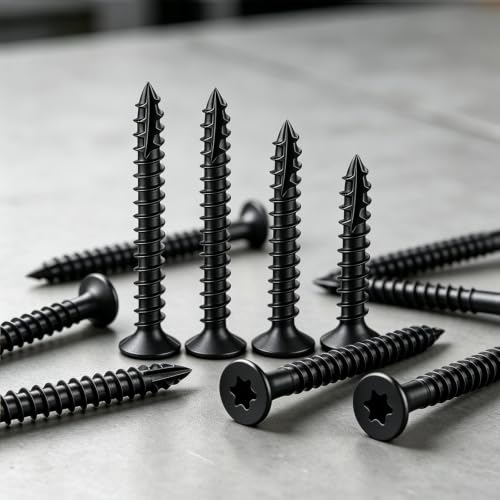 Image of Wensilon #4 * 5 /8 inch Black Deck Screws 3427pcs 5 lbs 3x16mm