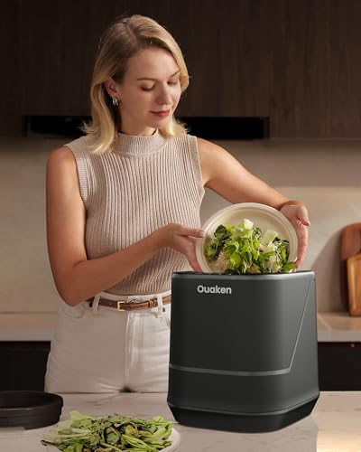 Compostador eléctrico Ouaken 4L con sus modos Crush Ferment y Clean