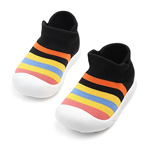 Sock Shoes Toddler,0-3 Years Newborn Boys Girls Cartoon Fleece Warm The Floor Socks Non Slip Prewalker Shoes3