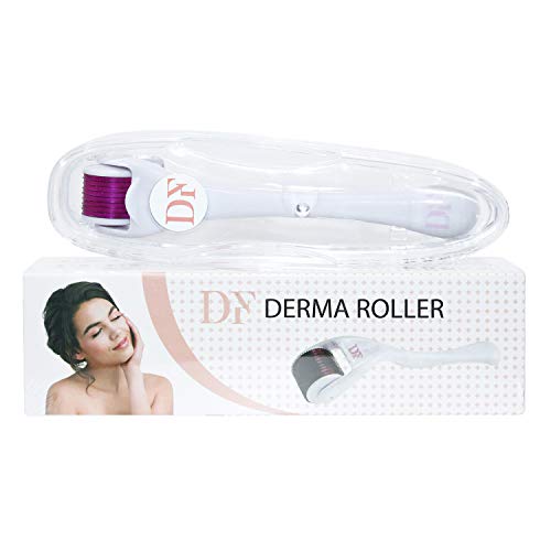 Derma Roller by DOLFACE - Micro Needle Kit For Face - 540 Titanium Cosmetic Needles - .25mm Needling Instrument Exfoliates, Improves Skin, Reduces Pore Size & Discoloration - Includes Storage Case