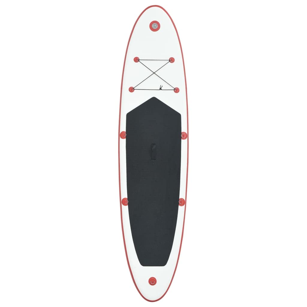Stand Up Paddle Board Set SUP Tavola da surf gonfiabile rosso e bianco, pad antiscivolo Materiale dell'articolo: EVA