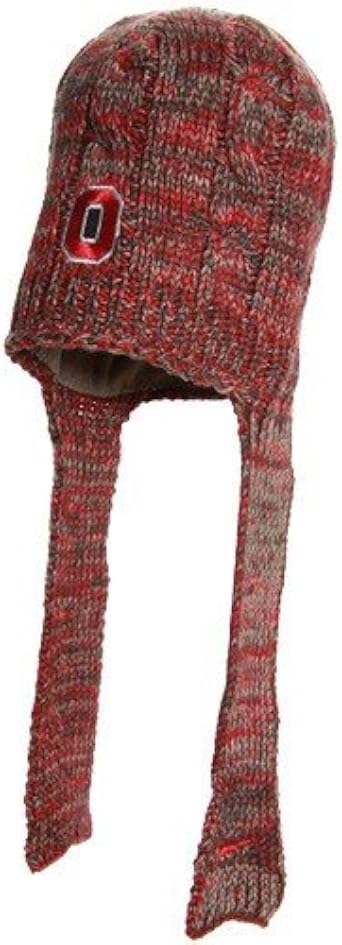 Scarlet Cable Knit Beanie with Flaps 