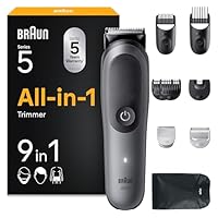 Braun Rifinitore All-in-One Series 5, Rasoio Elettrico Corpo Uomo, Barba E Capelli 9In1 Con Lama...