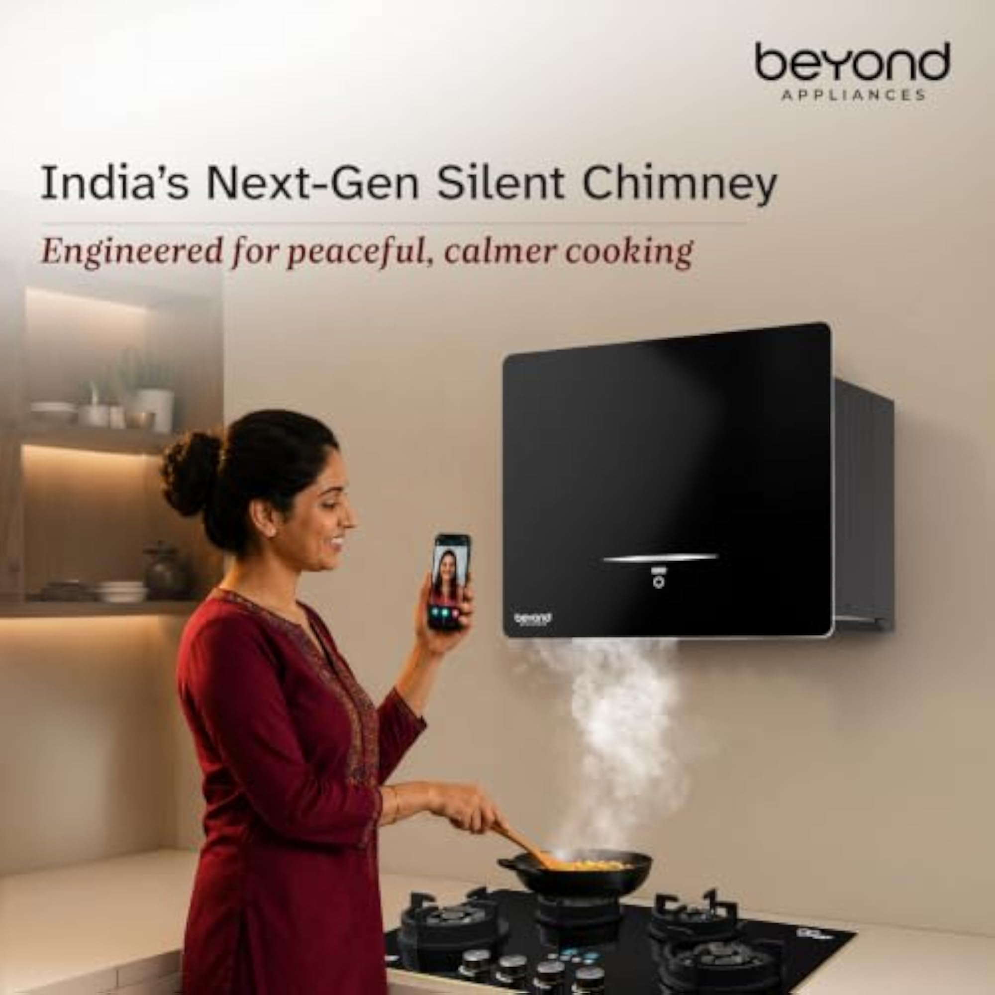 Ductless Kitchen Chimney with AutoClean and Touch Control