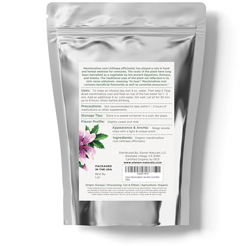 Elanen Naturals Organic Marshmallow Root Herb 4 Oz. thumb #3