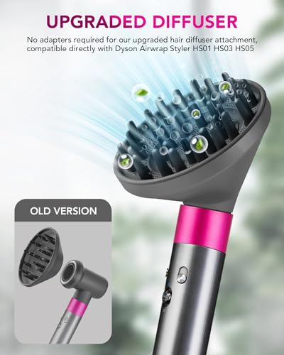 Difusor atualizado para Dyson Airwrap Styler, acessório de bocal difusor de secador de cabelo para D