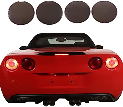 JONKOKO Car Rear Tail Foglights Lamp Frame Cover for Chevrolet Corvette C6 2005-2013 Rear Bumper Reflectors Lights,HighBrake Light Stickers,Auto Exterior Taillight Cover (Rear Tail Light Cover)