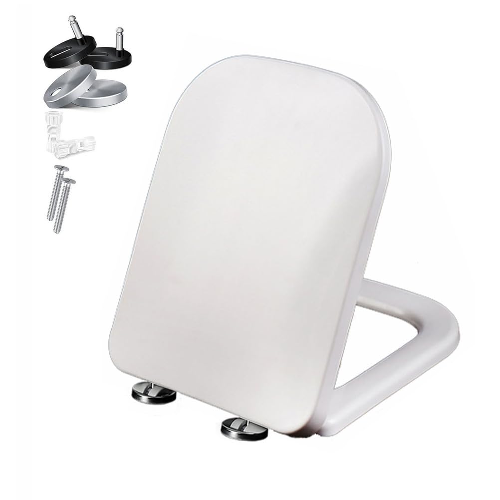 Dxpsxjl One Color White Toilet Seat Soft Close Quick Release Customizable Hinges Fixing Model 03B, Quick, Adjustable, Seat, Close, Release, Toilet, Soft, White, Lightweight, Durable