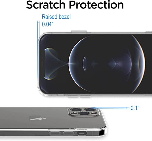 Image of NISHTECH for iPhone 12 Pro Premium Hybrid Transparent Soft Slim Dust Proof Back Case Cover with Camera Protection