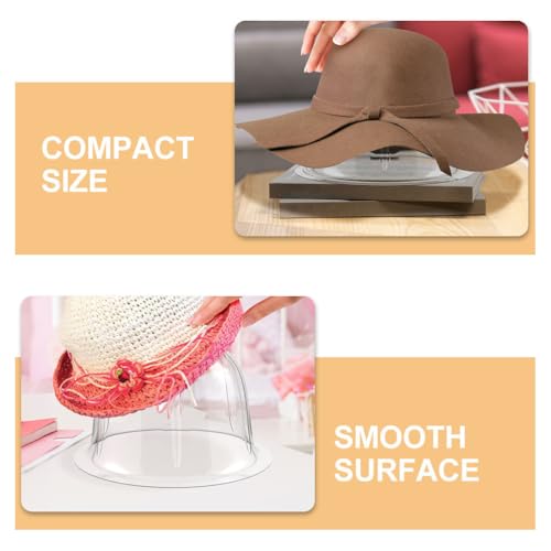 MAGICLULU 12Stücke Teiliges Kunststoff Hutständer Klare Displayhalter für Baseballkappen mit Innerer Unterstützung Hutumfang für Aufbewahrung und Präsentation von Mützen und Hüten