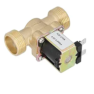 Set of 2 Water Valves, Brass 0.02-0.8MPa Automatic Switch Electric Solenoid Valve for Home for Office(DC12V pressurized Water)