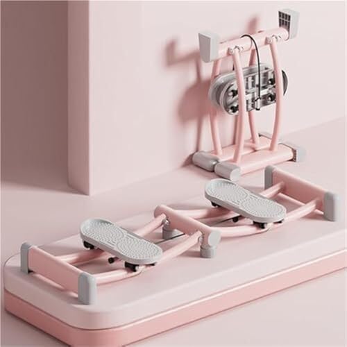 Foldable Ski Machine for Home, Pelvic Floor Trainer, Aerobic Fitness Equipment, Double Bearing Pulley, High Load Capacity, Compact Workout Solution, Enhance Leg Strength and Endurance