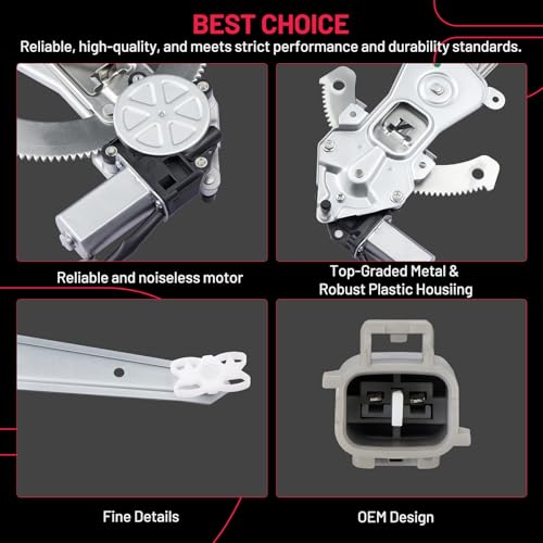 Image of BDFHYK 741-871 Power Window Regulator with Motor Front Right, Compatible with 1999-2003 Ford Windstar; Compatible with 2004-2007 Ford Freestar; Compatible with 2004-2007 Mercury Monterey