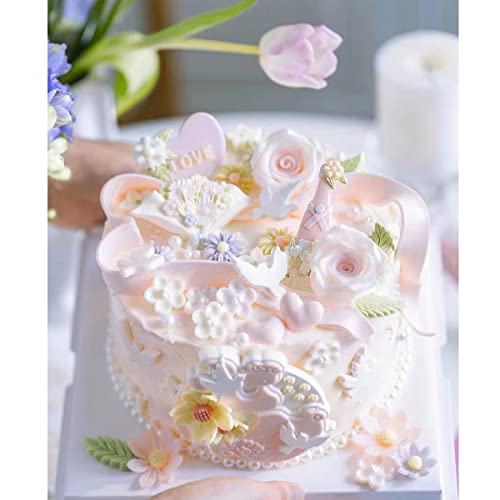 5 Pack Butterfly Rose Flower Stems Dragonfly Silicone Fondant Mold For Making Chocolate Fondant Jelly Polymer Clay Soap Crafting Diy Projects And Cake Decoration #TOP5