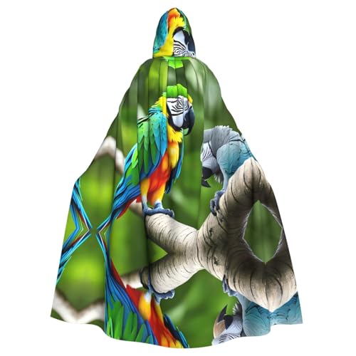 Cape à capuche perroquet adulte pour costume rapide et confortable