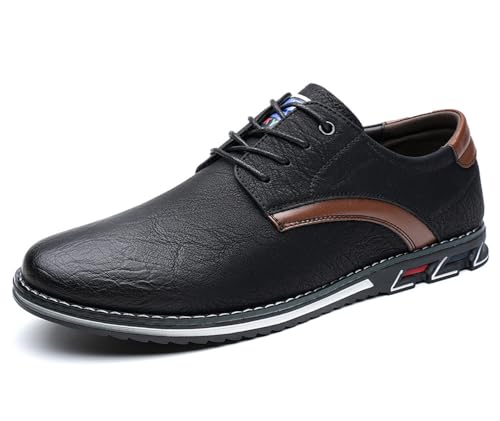 Image of Men's Premium Stylish Oxford Shoes Casual Lace Up Walking Business Driving Dress Shoes