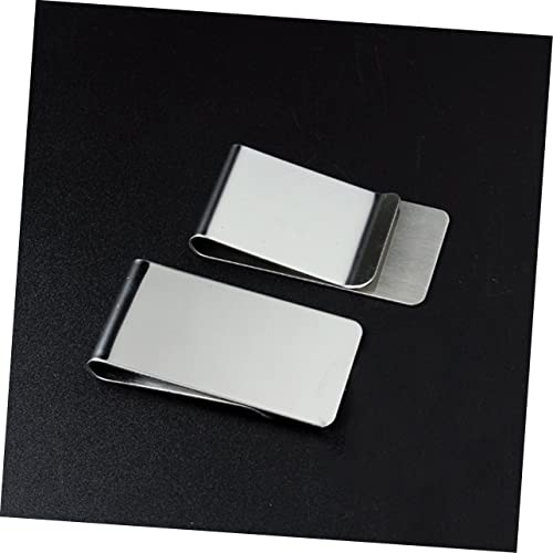 10Pcs Stainless Steel Money Clips Wallet Holder for Cash and Cards for Bank Home Office Use Silver4