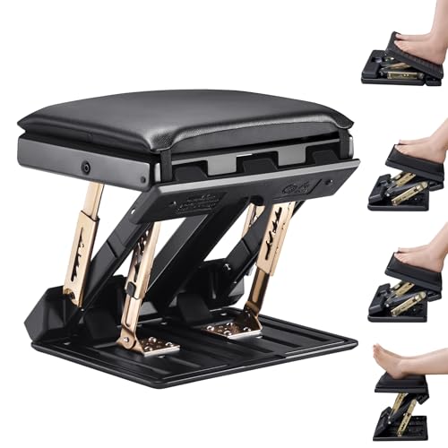Jradse Reposapiés Ergonómico, Reposapiés Ajustable en 4 Niveles de Altura Yángulo Antideslizante Reposapie de Oficina para Hogar Oficina Mesas de Juego