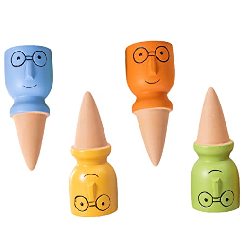 Abaodam 4pcs Automatic Watering Device Continuous Spikes Stakes Outdoor Sprinklers Adjustable Watering Sprayer Plant Growing Soaker Self Watering Bulb Potted Irrigation for Red Loam