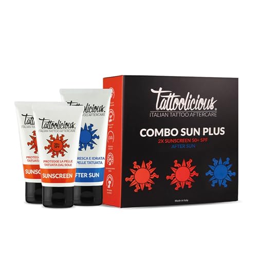 Tattoolicious COMBO SUN PLUS – 2x SUNSCREEN 50+SPF, La...