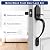 Camtek Front Door Handle No Lock, Matte Black Entry Door Lock Set with Reversible Handle, Exterior Door Lock Set Compatible with Keypad Deadbolt/Compatible with Mechanical Deadbolt