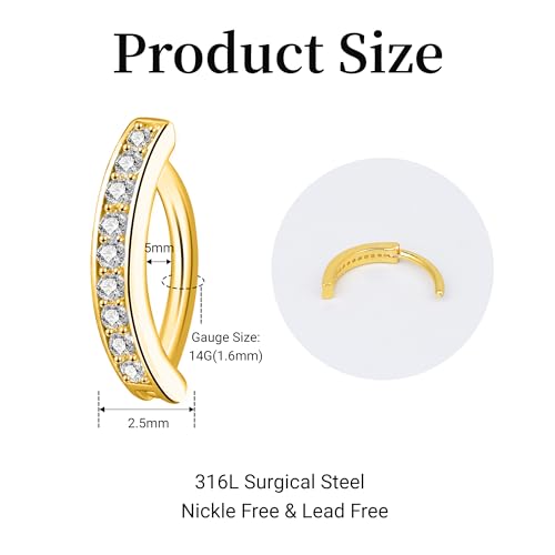 LEE&RO Belly Button Rings Dangle Belly Rings Navel Rings 14G Surgical Steel Belly Rings Belly Piercing2