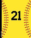 softball journal #21: college ruled composition notebook | 110 pages | yellow