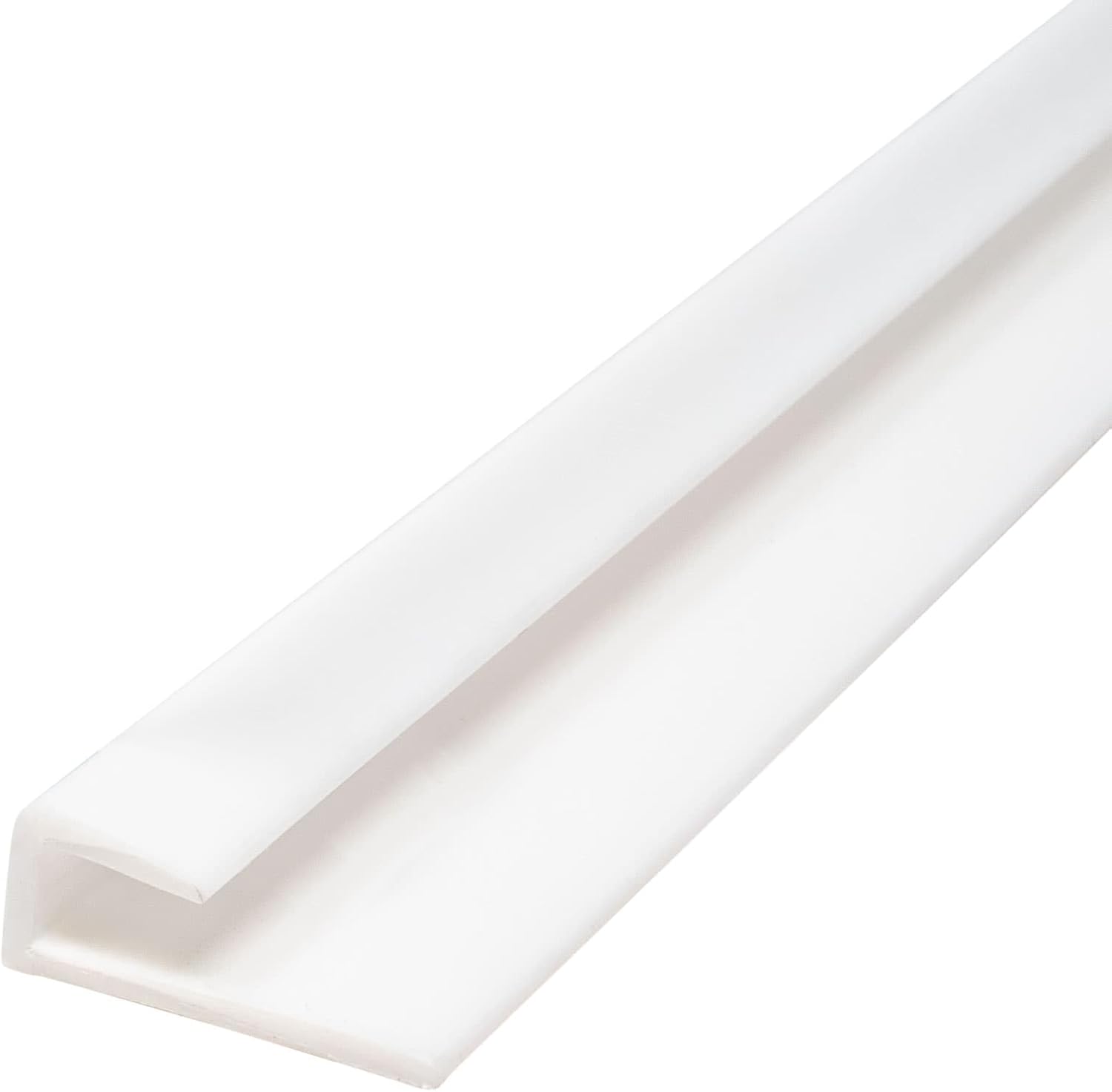 Outwater Plastic J Channel Fits Material 3/16 Inch Thick White Styrene Cap Moulding 8 Foot Length Commercial Pack (Pack of 25, 200 Feet Total)