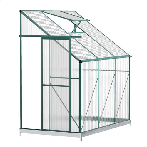 ALFORDSON Greenhouse Garden Transparent Shed with Sliding Door, 1.9x1.3x2.15m, Walk-in Tunnel Green House with Adjustable Roof Vent, Aluminium Steel Frame Grow Tent for Gardening Plant Flowers