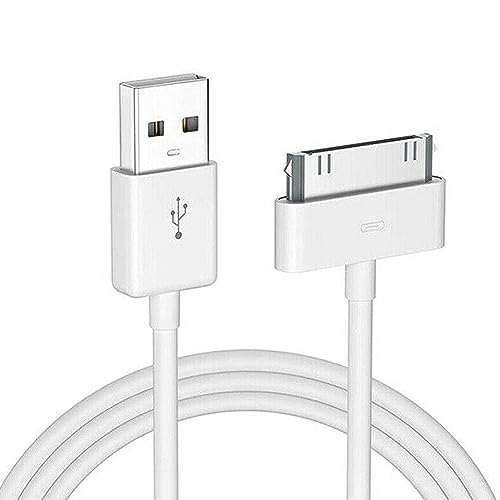 Old Type USB Charging & Data Sync Cable Lead 30pin, Compatible with iPhone 2G 3G 3GS 4 4S / iPad 1 2 3 / iPod Touch 1 2 3 4 Classic Nano Shuffle