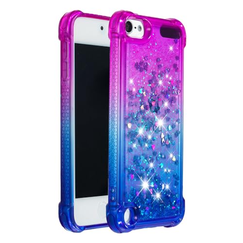 Coque Antichoc Téléphone 17e Protection Silicone Souple Paillettes Violet Bleu