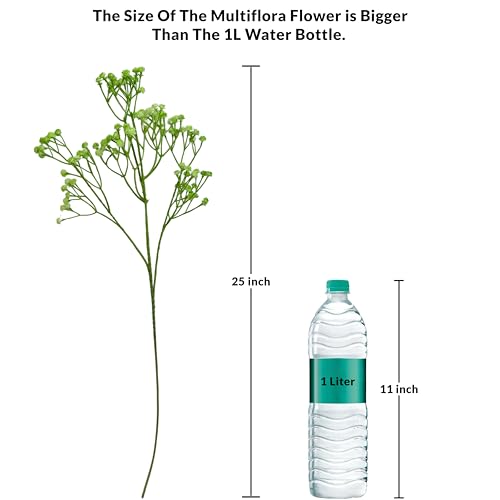 Image of Art Street Green Babys Breath Flowers Artificial Gypsophila Bouquets Flowers |Faux Flowers for Vases| Decoration Items for Living Room, (Set of 3)
