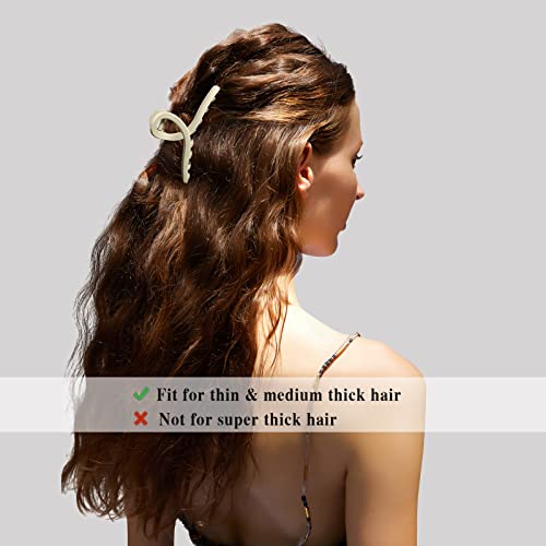 Nalodu 4.3 Inch Hair Claw Clips Large No Slip Big Matte Jaw Butterfly Clip For Thin Fine Thick Hair Women thumb #4