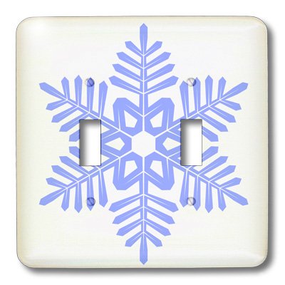 Navidad azul snowflake interruptor doble de luz decorativo 3dRose LSP 40191 2 3