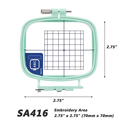 Image of Sew Tech Embroidery Hoop for Brother, 2.75x2.75in 70x70mm SA416 EF31 Frame | Fits PE150 PE150V PE170D PE180D PE190D PE200 Brother Embroidery Machine