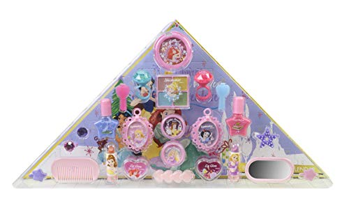 Markwins Disney Princess Calendrier de l'Avent 24 Produits de Maquillage & Accessoires Rouges à Lèvres Vernis Gloss