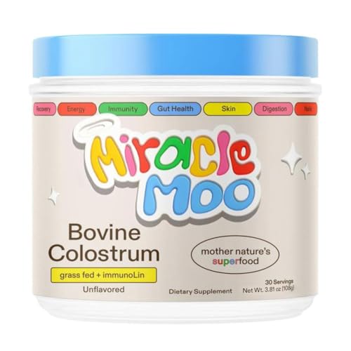Miracle Moo Bovine Colostrum, Bovine Colostrum grassfed+ Unflavored 60 Servings