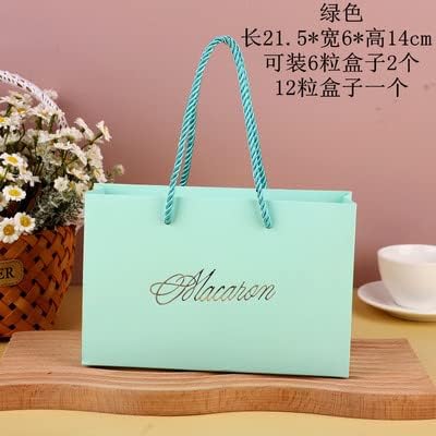 10/20Pc White Macaron Box with Pink White Black and Green Dessert Macaron Boxes Favors and Gifts Packaging Boxes for 12 Macarons (for 12pc Box,10pcs)