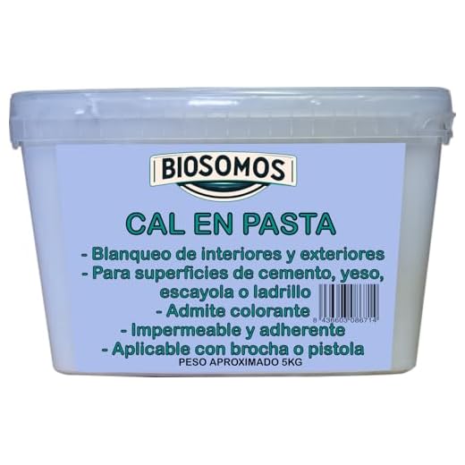 Cal Apagada En Pasta 5Kg Biosomos (1 Unidad)