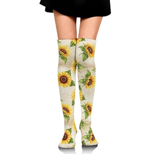 Women Girls Comfort Fit Fast Dry Cushion Crew Socks Knee High Thermal Socks