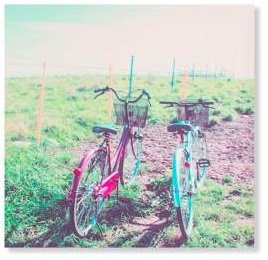 Cadre Toile Vélo de Campagne pour une Déco de Salon Apaisante