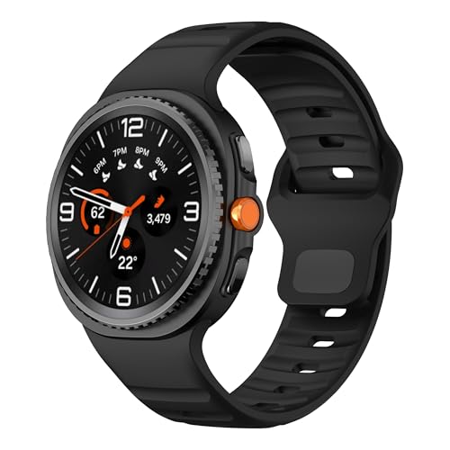 Image of XMUXI Compatible with Samsung Galaxy Watch 9 /8 Strap 44mm 40mm, Silicone Sport Breathable Bands for Galaxy Watch 8 Classic Straps 46mm (No Watch)