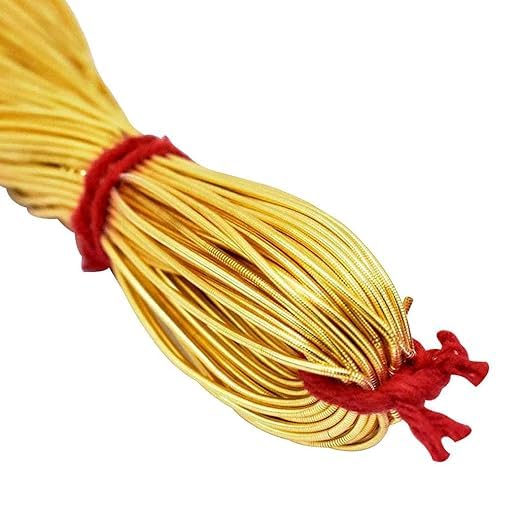 Monarch 1MM Thick Metallic ZARDOSI (Gold Color/25 Grams) Sadi Nakshi Spring Material French Bullion Wire Dabka for Maggam Work,Aari Work,Embroidery Work,Dori/Rope/Dhaga. (25)-image-14